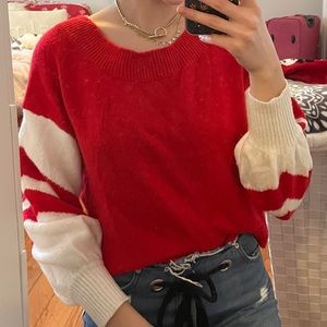 Red/White Sweater